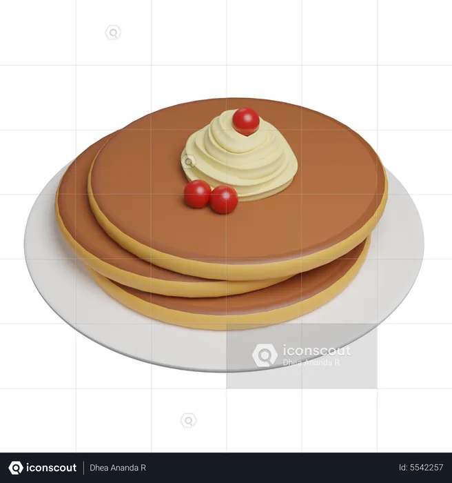 Pfannkuchen  3D Icon