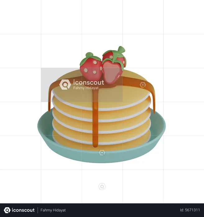 Pfannkuchen  3D Icon