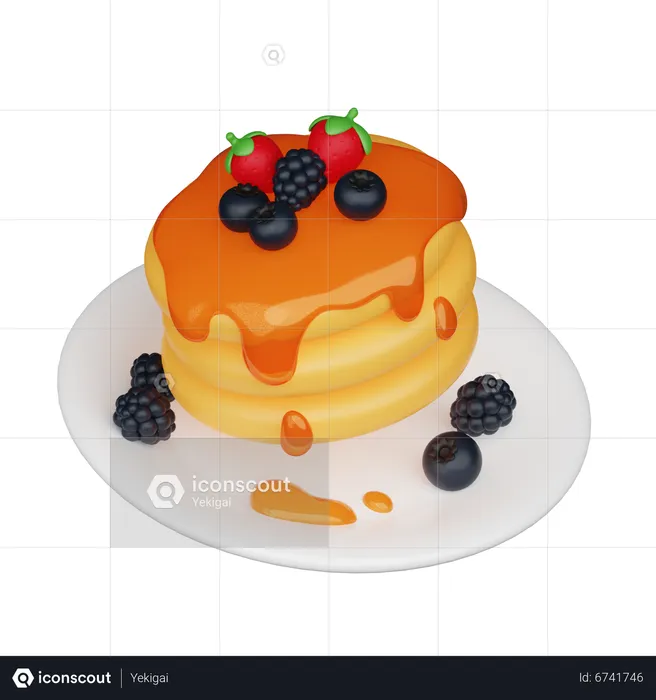 Pfannkuchen  3D Icon