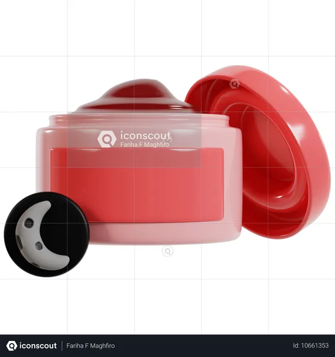 Nährende Nachtcreme zur Hautpflege  3D Icon