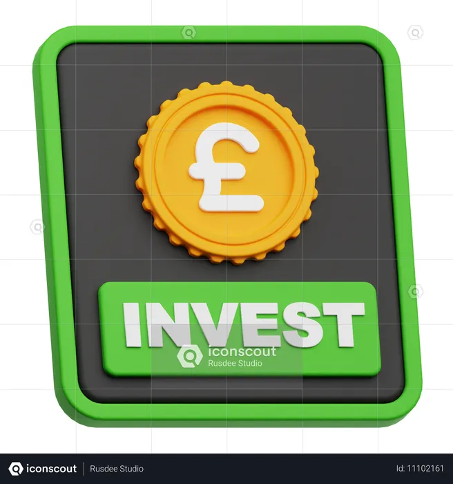 Pfund-Investition  3D Icon