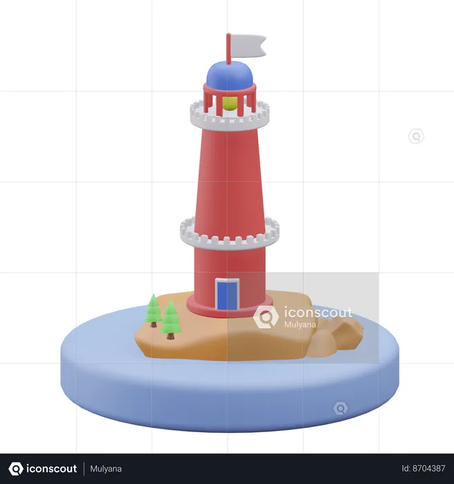 Phare  3D Icon