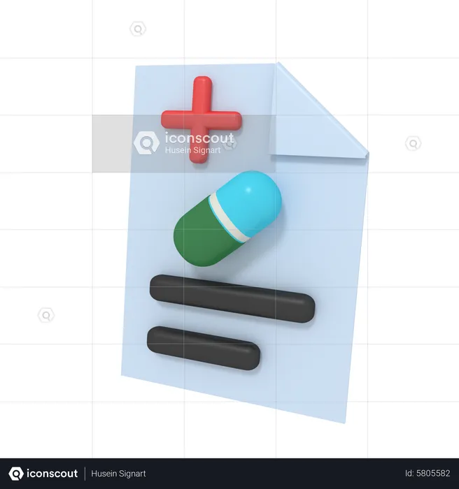 Pharmacy Report  3D Icon