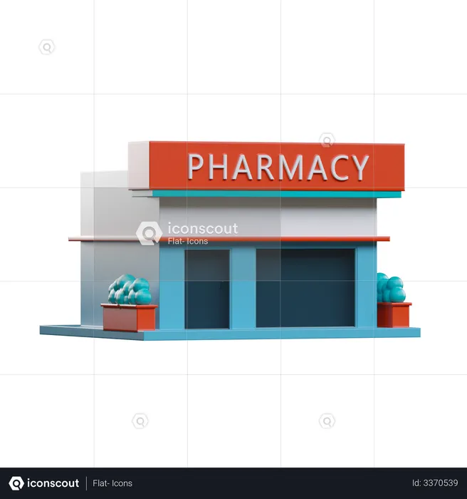 Pharmacy Store  3D Illustration