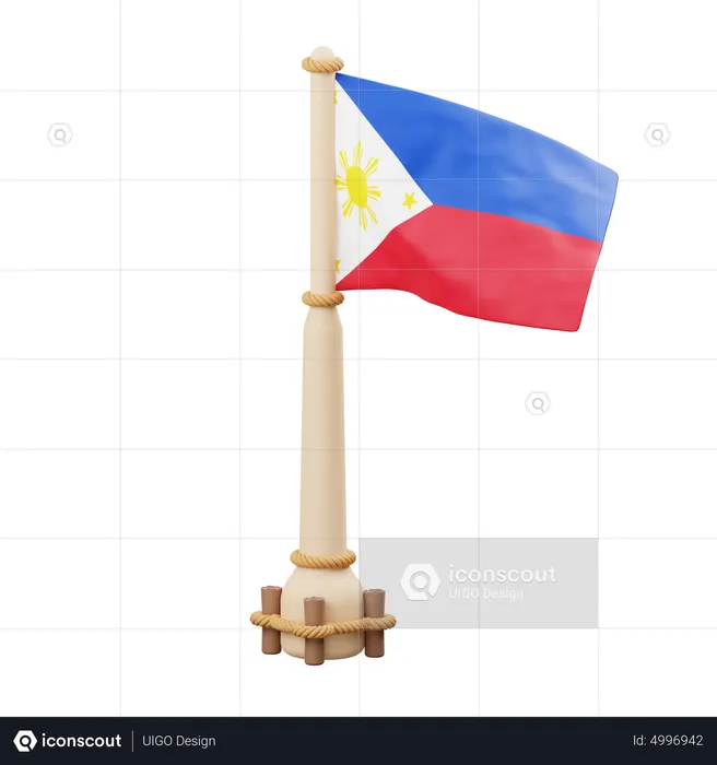 Philippinische flagge  3D Icon