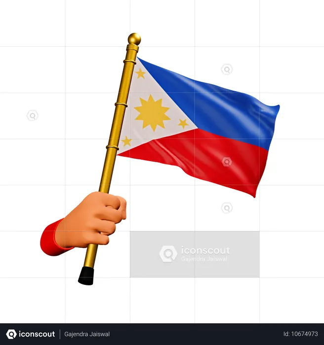 Philippines Flag Flag 3D Icon