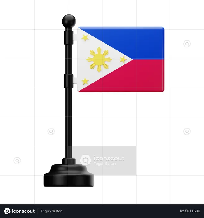 Philippines Flag Flag 3D Icon