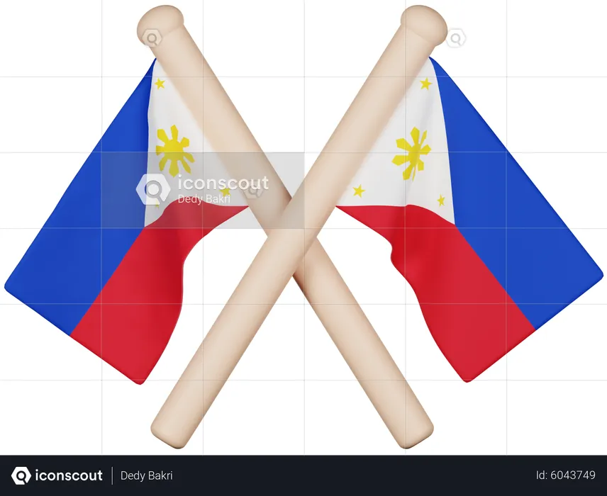Philippines Flag Flag 3D Icon