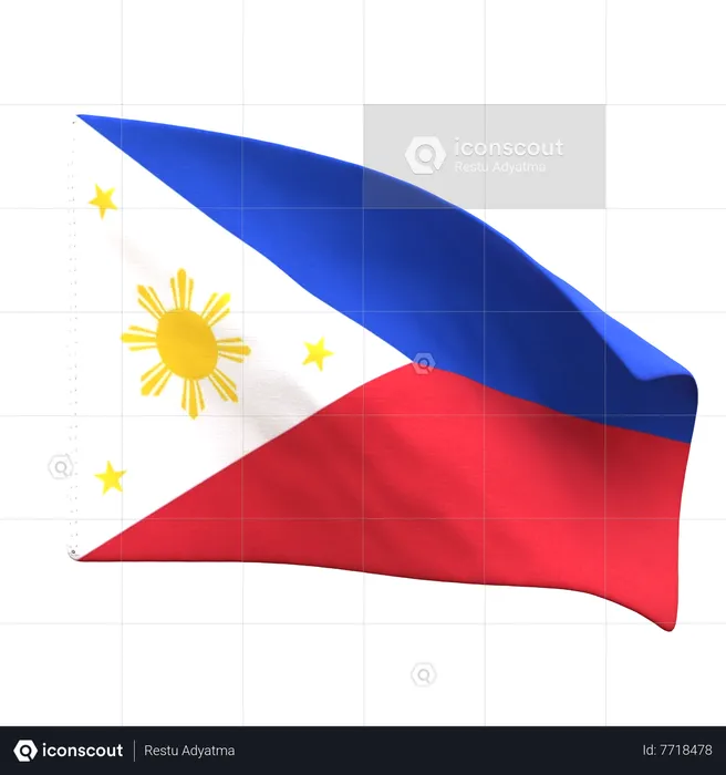 Philippines Flag Flag 3D Icon
