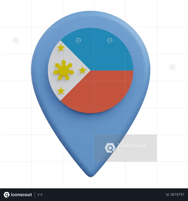 Philippines Location  3D Icon