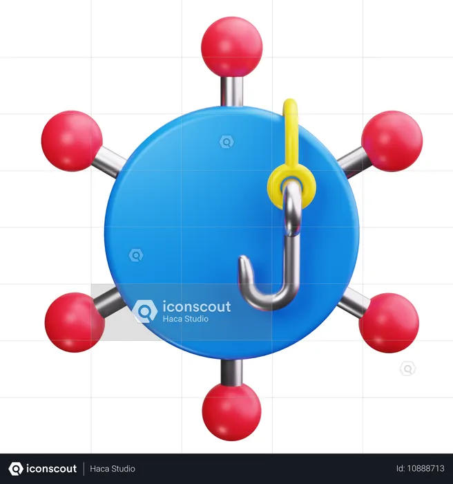 Phishing de datos  3D Icon