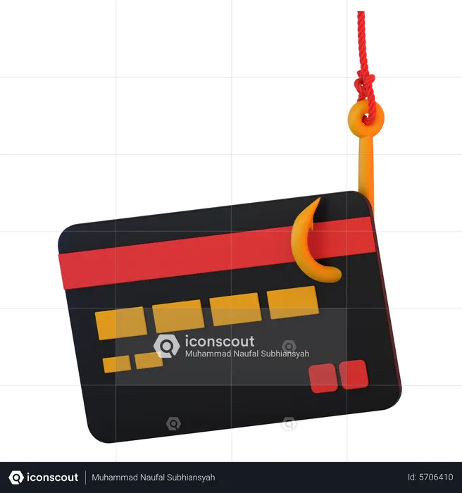 Phishing de tarjetas de crédito  3D Icon