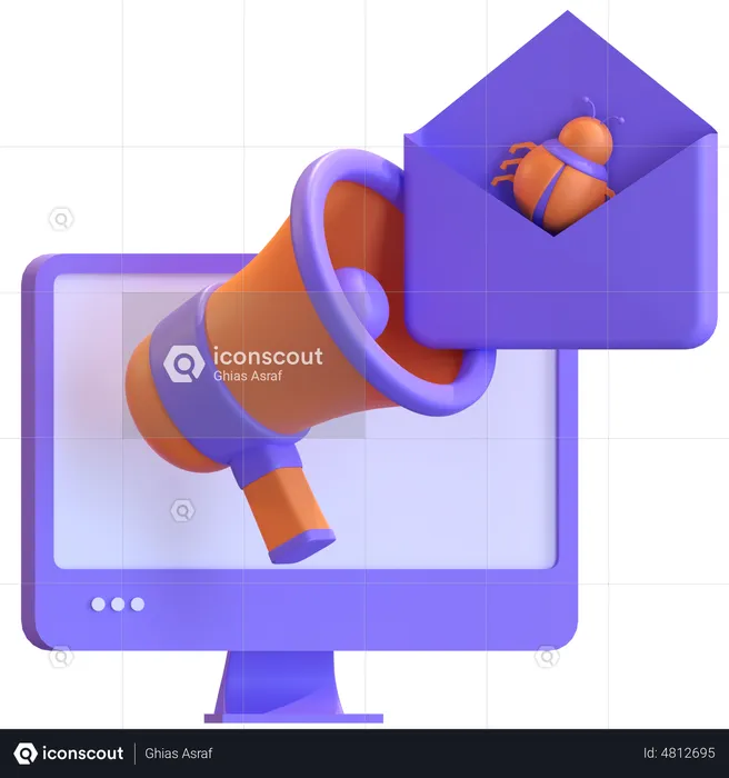 Phishing Mail  3D Illustration