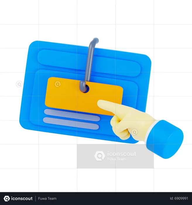 Phishing on-line  3D Icon