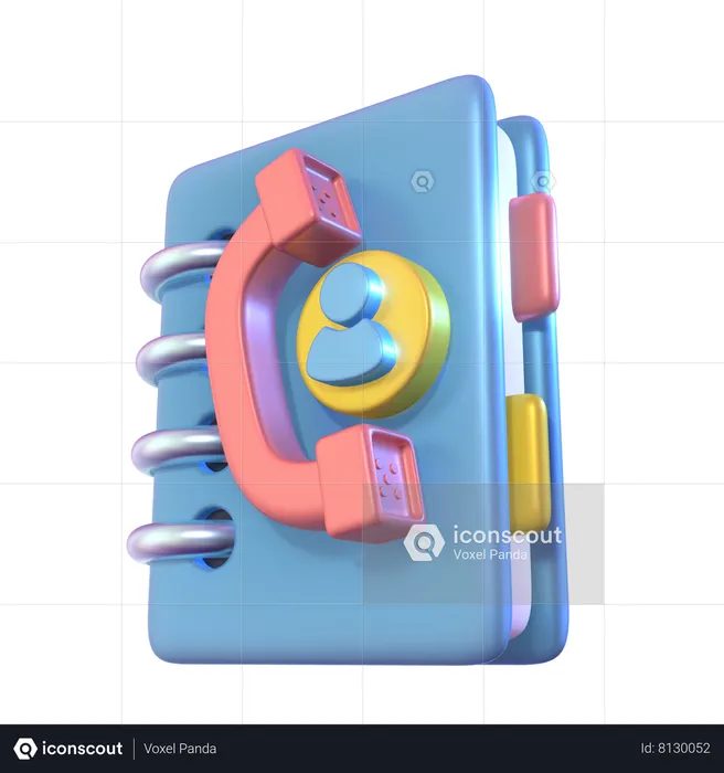 Phone Book  3D Icon