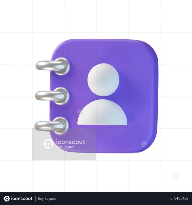 Phone Book  3D Icon