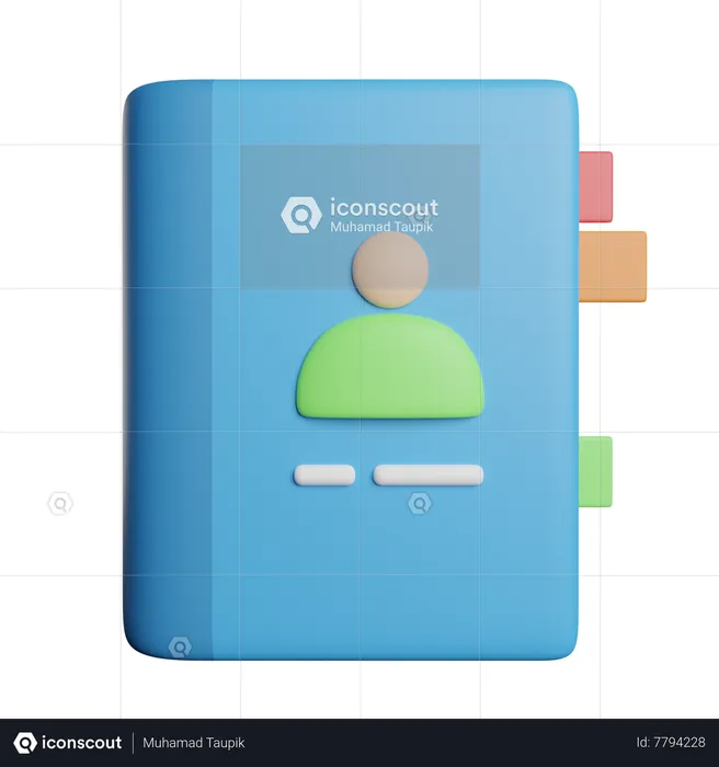 Phone Book  3D Icon