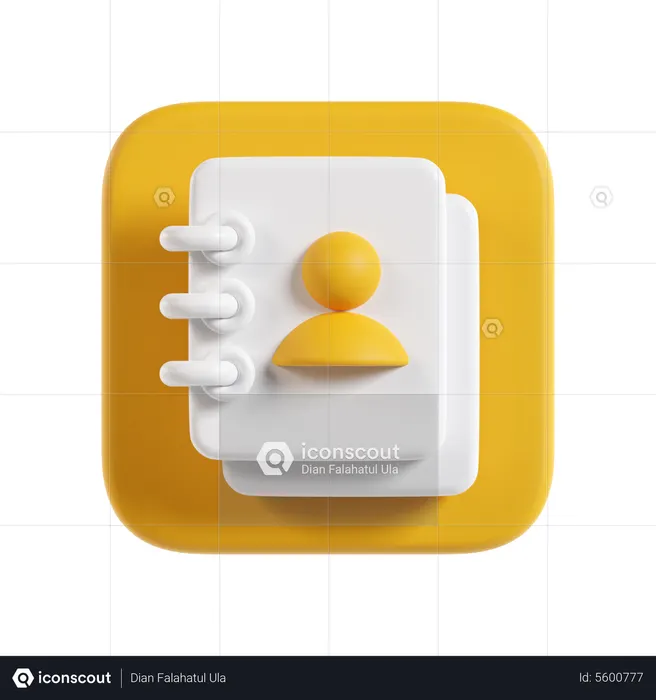 Phone Book  3D Icon