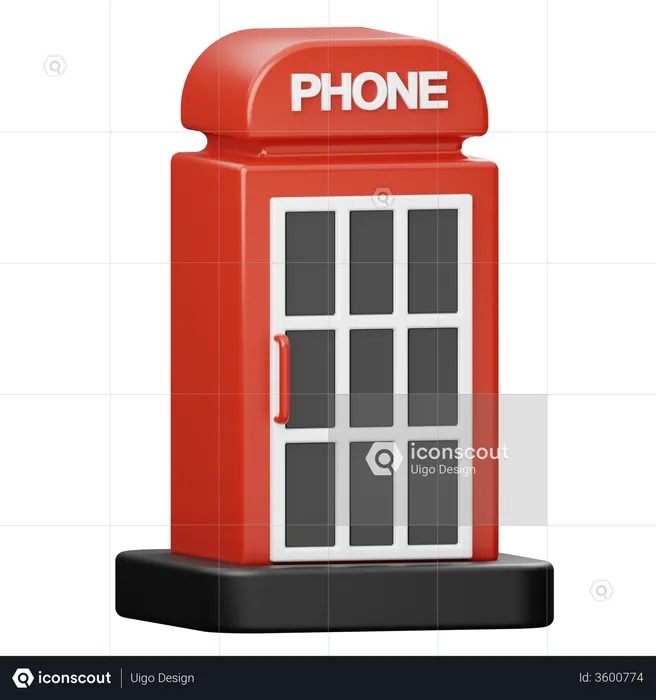 Phone Booth  3D Illustration