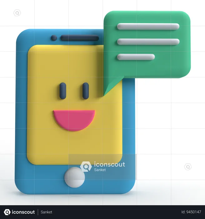 Phone Chat  3D Icon