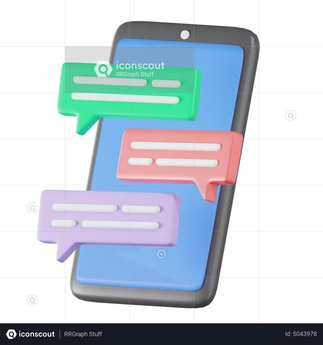 Phone Chatting  3D Icon