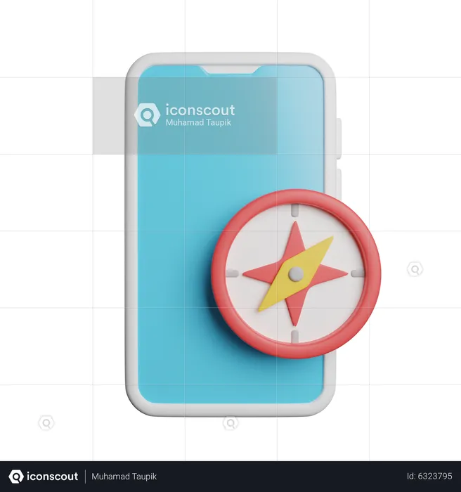 Phone Compass  3D Icon