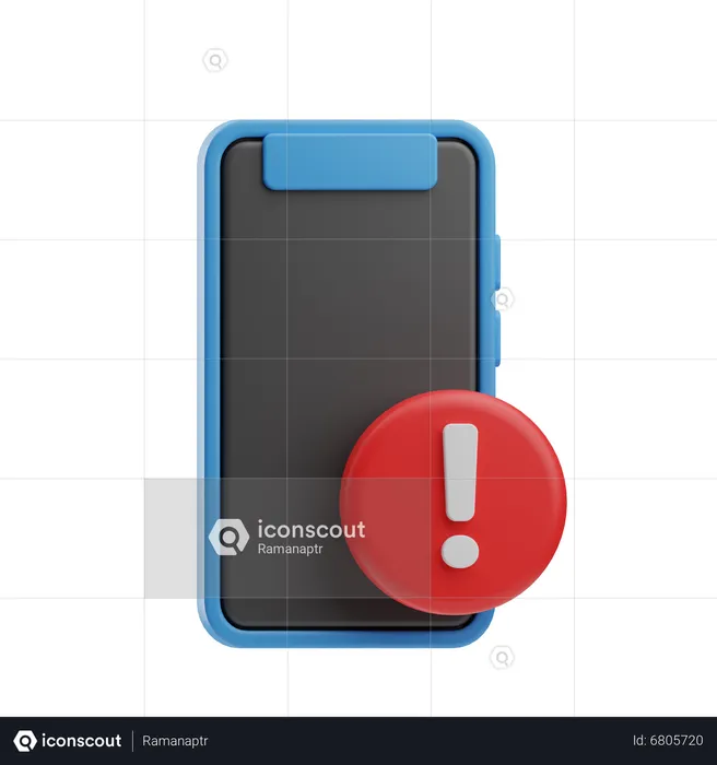 Phone Error  3D Icon