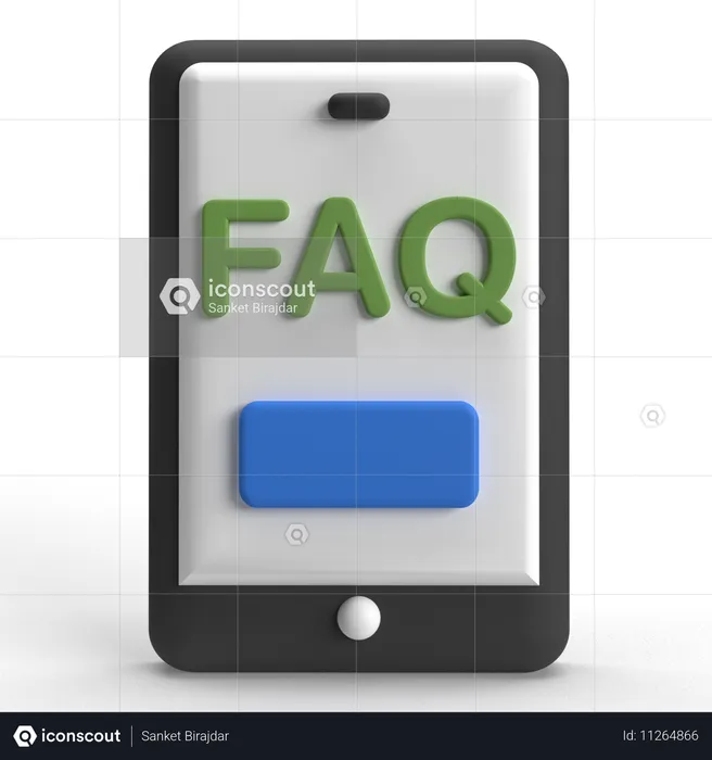 Phone FAQ  3D Icon