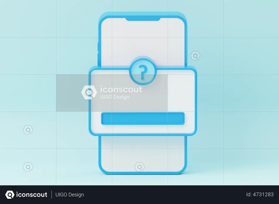 Phone Faq Chat  3D Illustration