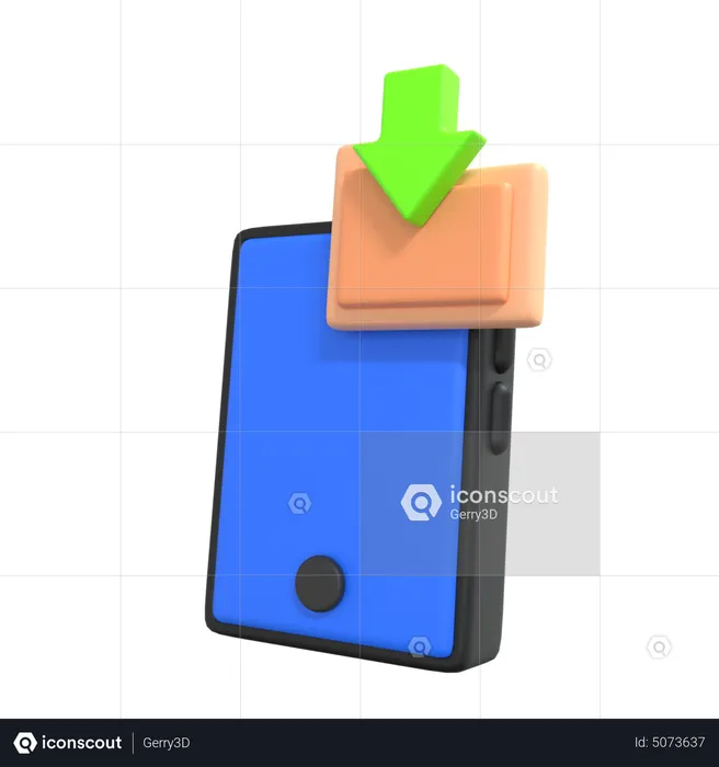 Phone Folder Download  3D Icon