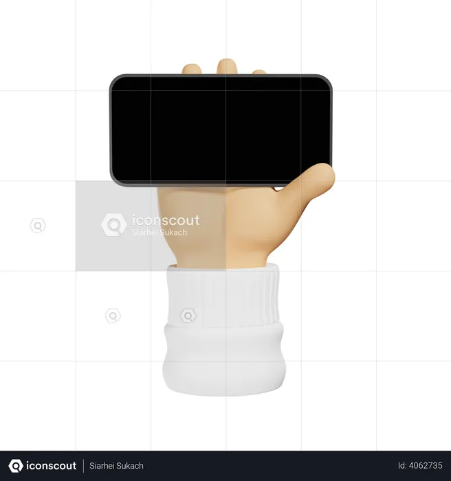 Phone Holding gesture  3D Illustration