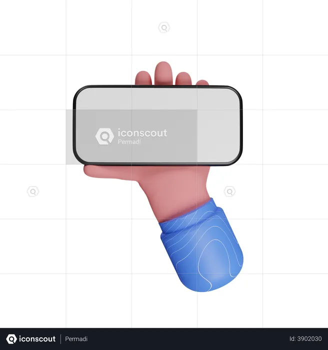 Phone Holding hand gesture  3D Illustration