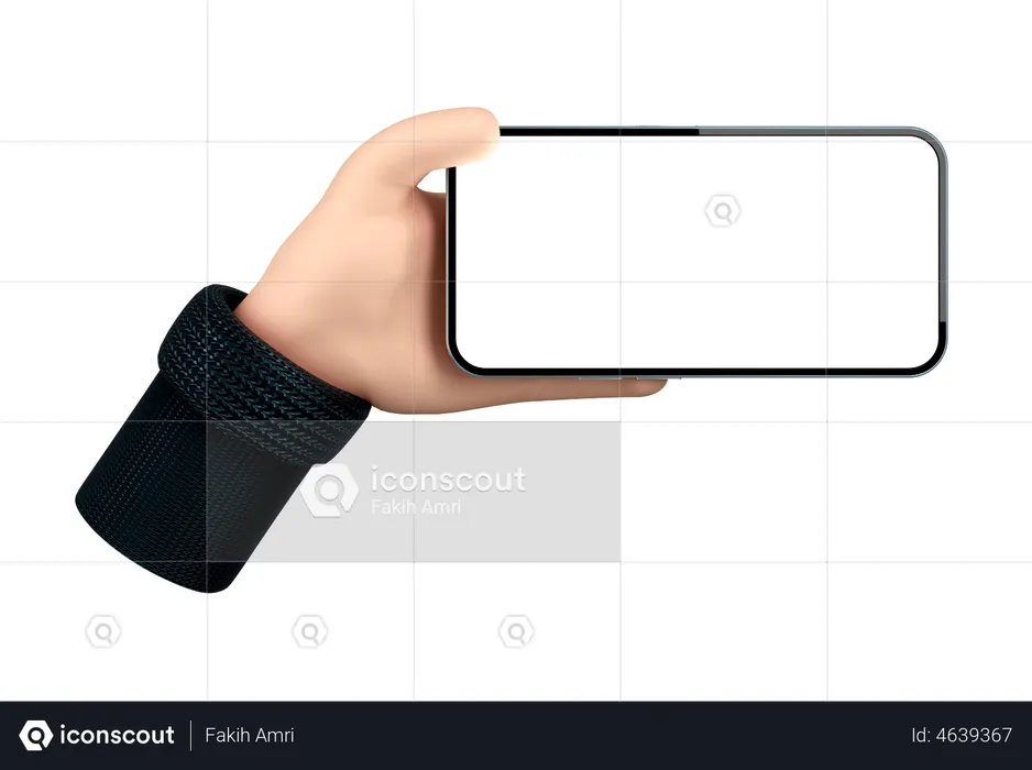 Phone Holding Hand Gesture  3D Illustration