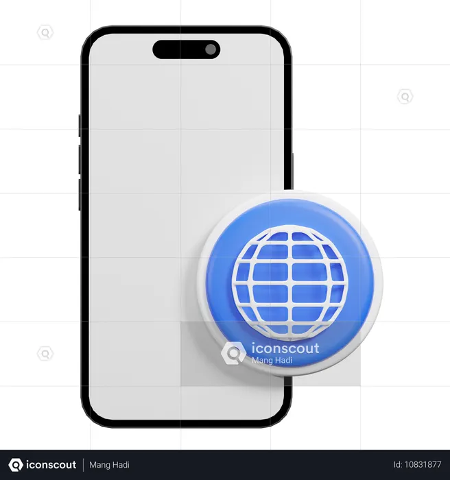 Phone Internet  3D Icon