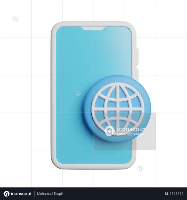 Phone Internet  3D Icon