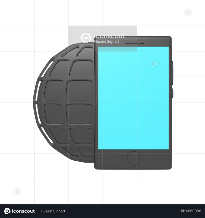 Phone Internet  3D Icon