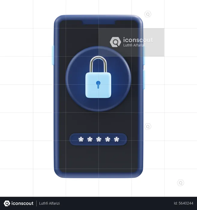 Phone Login  3D Icon