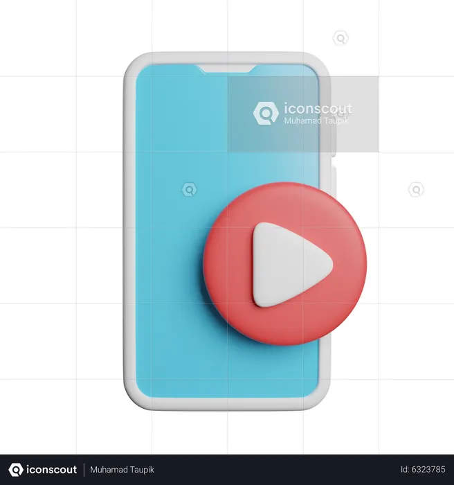 Phone Media Player  3D Icon