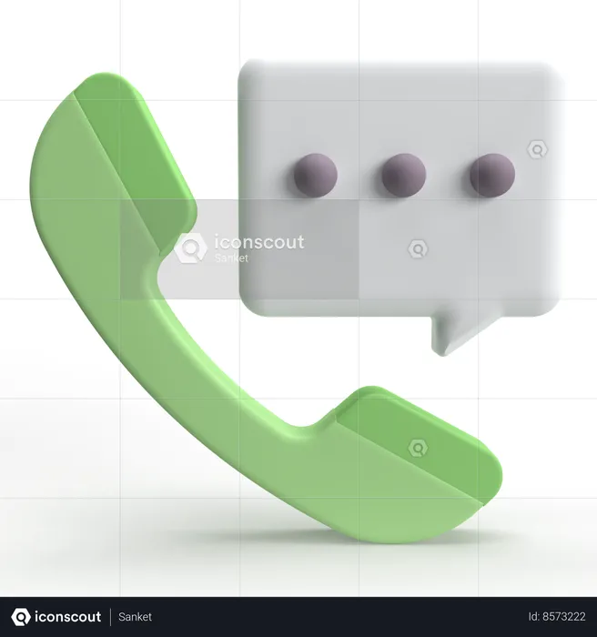 Phone Message  3D Icon