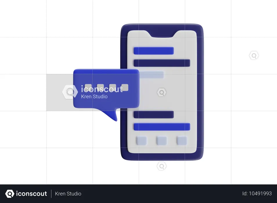 Phone Messege  3D Icon
