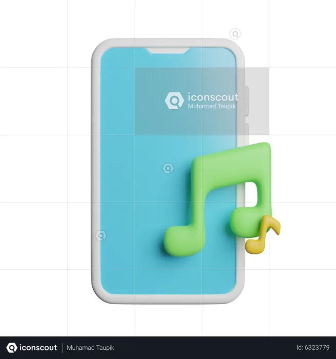 Phone Music  3D Icon