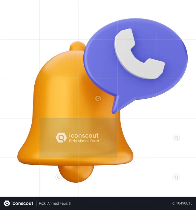 Phone Notification Bell  3D Icon