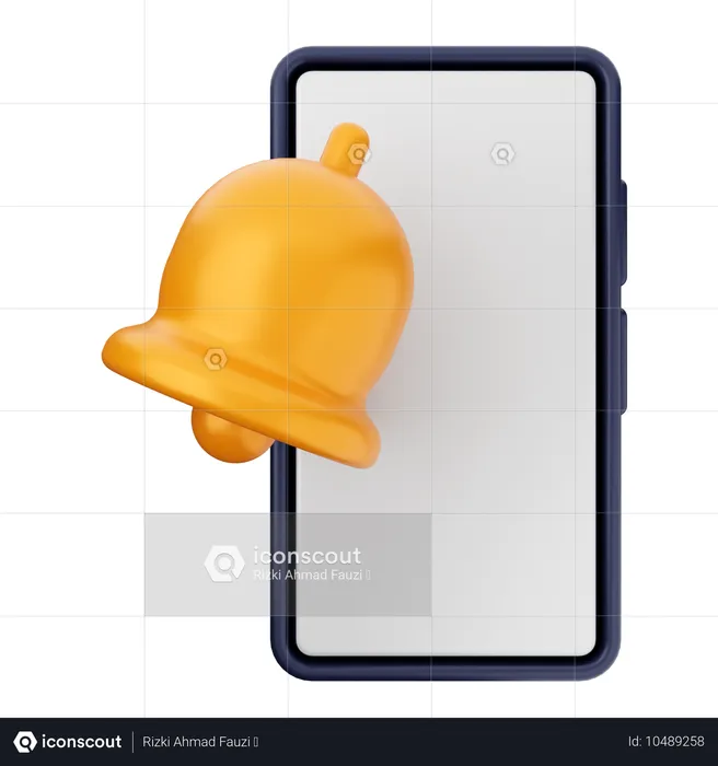 Phone Notification Bell  3D Icon