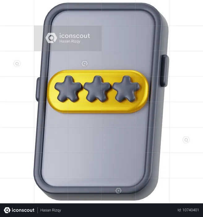 Phone Password  3D Icon