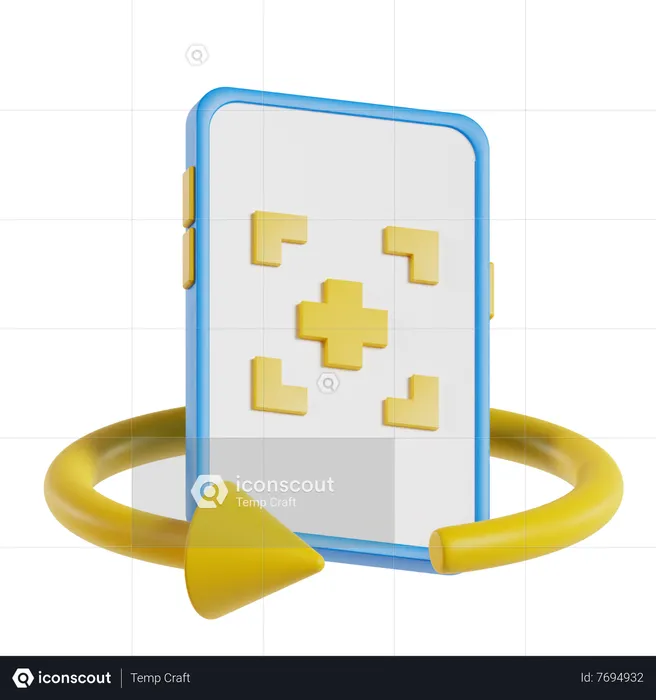 Phone Rotate  3D Icon