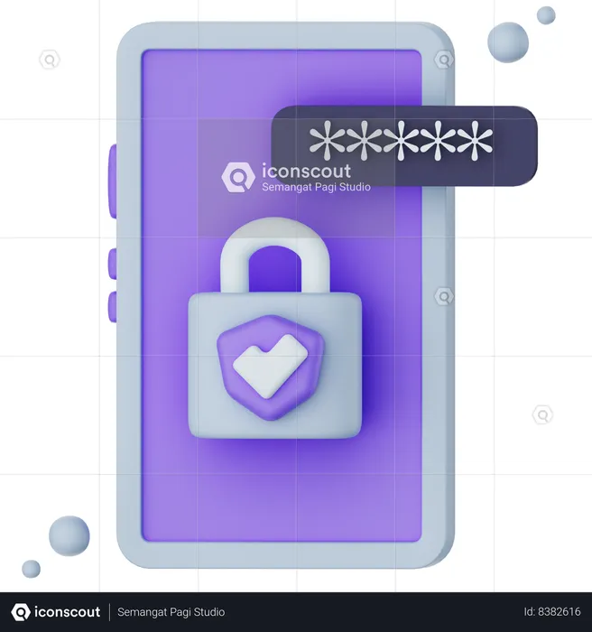Phone Security  3D Icon