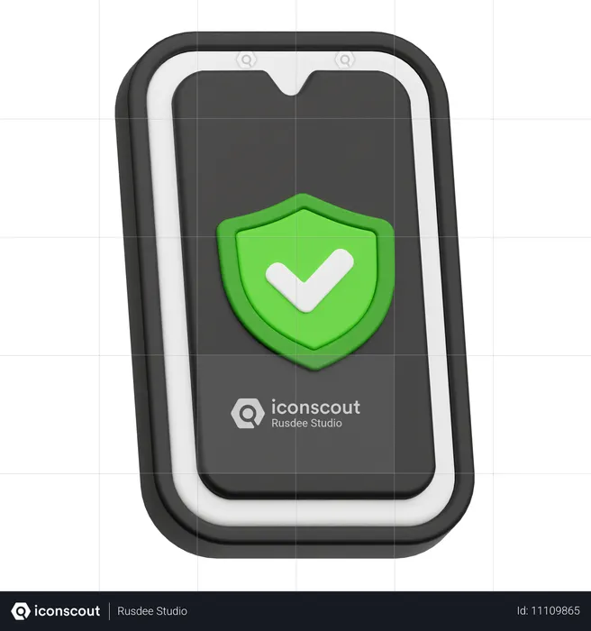 Phone security  3D Icon