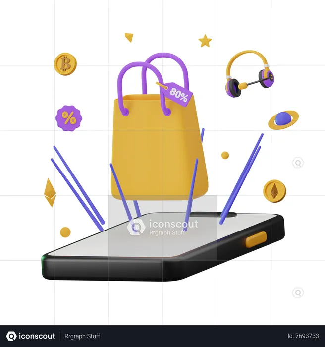Phone Shop  3D Icon