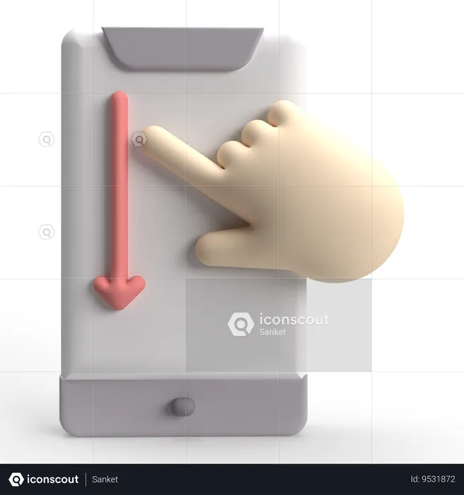 Phone Slide  3D Icon