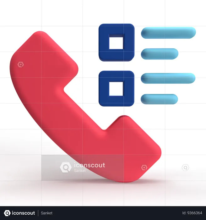 Phone Survey  3D Icon